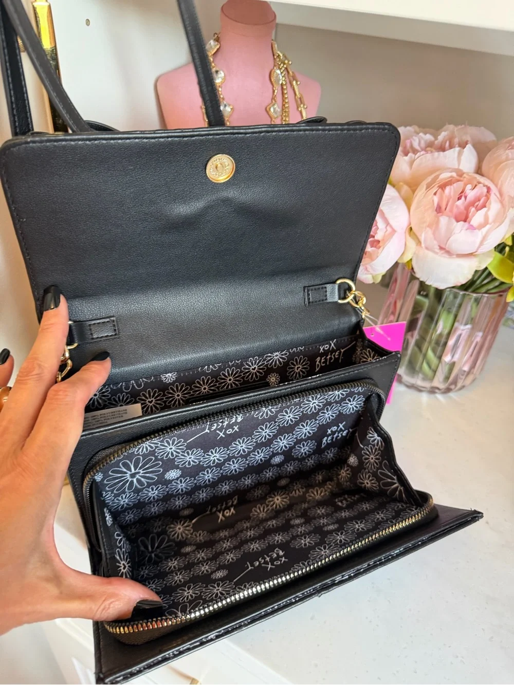 Betsey Johnson structured crossbody